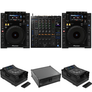Pioneer DJ DJM-A9 4-channel DJ Mixer and CDJ-900NXS Case Bundle