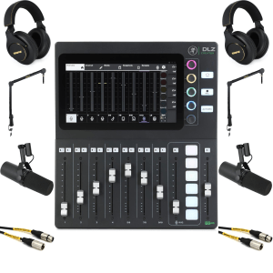 Mackie DLZ Creator 12-channel Digital Mixer and Shure SM7B Dynamic Microphone Bundle