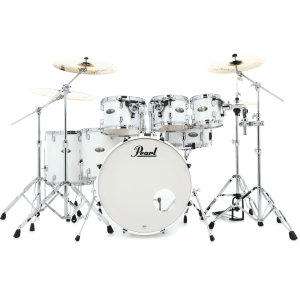 Pearl Decade Maple DMP927SP/C 7-piece Shell Pack with Snare Drum - White Satin Pearl