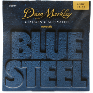 Dean Markley 2034 Blue Steel 92/8 Bronze Cryogentic Activated Acoustic Guitar Strings - .011-.052 Light