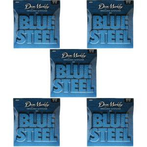 Dean Markley 2676 Blue Steel Bass Guitar Strings - .050-.105 Medium (5-Pack)