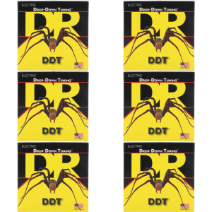DR Strings DDT-10 Drop-Down Tuning Nickel Plated Steel Electric Guitar Strings - .010-.046 Medium (6 Pack)