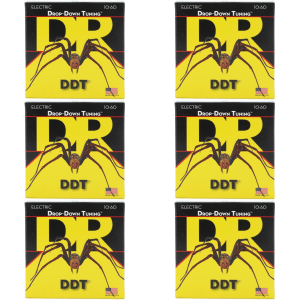 DR Strings DDT-10/60 Drop-Down Tuning Nickel Plated Steel Electric Guitar Strings - .010-.060 Big Heavier (6 Pack)