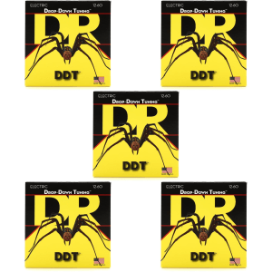 DR Strings DDT-12 Drop-Down Tuning Nickel Plated Steel Electric Guitar Strings - .012-.060 Extra Heavy (5-Pack)