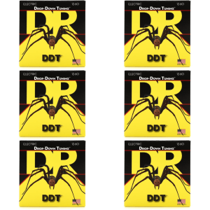 DR Strings DDT-12 Drop-Down Tuning Nickel Plated Steel Electric Guitar Strings - .012-.060 Extra Heavy (6 Pack)