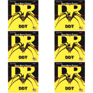 DR Strings DDT7-11 Drop-Down Tuning Nickel Plated Steel Electric Guitar Strings - .011-.065 Extra Heavy (6 Pack)