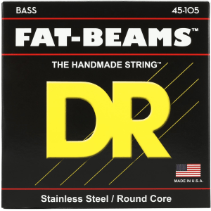 DR Strings FB-45 Fat-Beams Stainless Steel Bass Guitar Strings - .045-.105