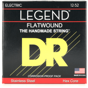 DR Strings Legend Polished Flatwound Electric Guitar Strings - .012-.052 Medium