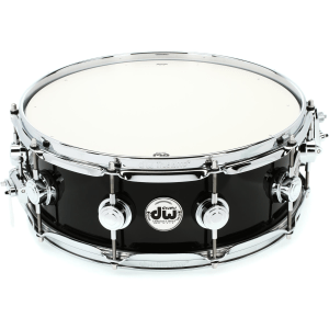 DW Collector's Series Snare Drum - 5 inch x 14 inch, Solid Black Lacquer