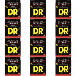 DR Strings BT-10 Tite-Fit Compression Wound Electric Guitar Strings - .010-.052 Big Heavy (12 Pack)