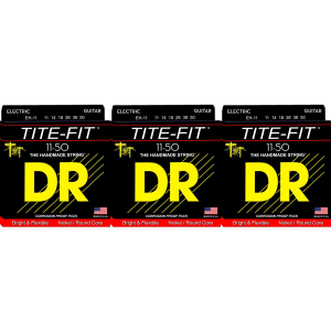DR Strings EH-11 Tite-Fit Compression Wound Electric Guitar Strings - .011-.050 Heavy (3-Pack)