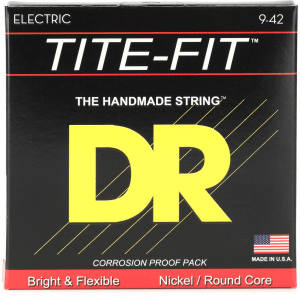DR Strings LT-9 Tite-Fit Compression Wound Electric Guitar Strings - .009-.042 Light
