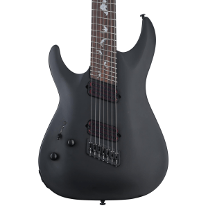 Schecter Damien-7 Multiscale Left-handed 7-string Electric Guitar - Satin Black