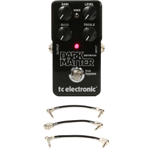 TC Electronic Dark Matter Distortion Pedal with Patch Cables