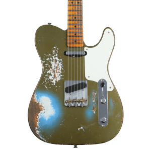 Fender Custom Shop Limited-edition Roasted Pine Double Esquire Super-heavy Relic Electric Guitar - Olive Green