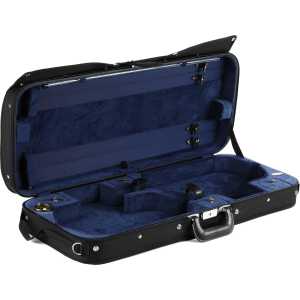 Bobelock B1015 Double 4/4 Violin Case - Black with Blue Interior