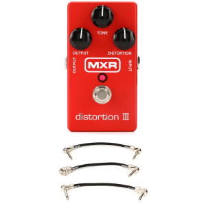 MXR M115 Distortion III Pedal with Patch Cables
