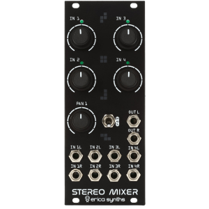 Erica Synths Drum Stereo Mixer Four Stereo Input Mixer Eurorack Module