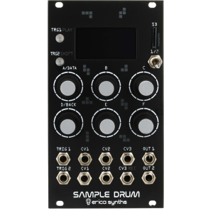 Erica Synths Sample Drum Sample Recording and Playback Eurorack Module with Virtual VCAs and Envelopes