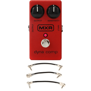 MXR M102 Dyna Comp Compressor Pedal with 3 Patch Cables