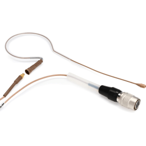 Countryman E6 Omnidirectional Earset Microphone - Standard Gain with 1mm Cable and cW-style Connector for Audio-Technica Wireless (AT) - Tan