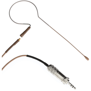 Countryman E6 Omnidirectional Earset Microphone - Standard Gain with 2mm Cable and 3.5mm Connector for Sennheiser Wireless - Tan
