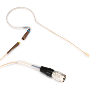 Countryman E6 Omnidirectional Earset Microphone - Low Gain with 1mm Cable and cW-style Connector for Audio-Technica Wireless (AT) - Light Beige