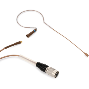 Countryman E6 Omnidirectional Earset Microphone - Low Gain with 2mm Cable and cW-style Connector for Audio-Technica Wireless (AT) - Tan