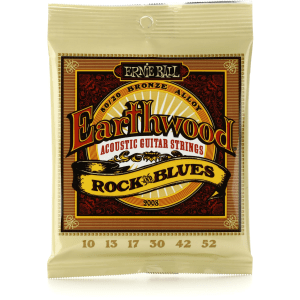 Ernie Ball 2008 Earthwood 80/20 Bronze Acoustic Guitar Strings - .010-.052 Rock and Blues