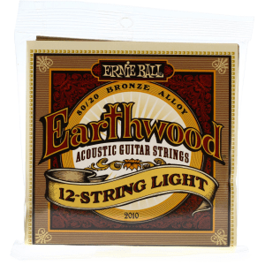 Ernie Ball 2010 Earthwood 80/20 Bronze Acoustic Guitar Strings - .009-.046 Light 12-string