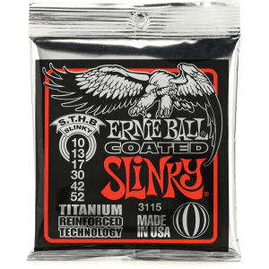 Ernie Ball 3115 Skinny Top Heavy Bottom Slinky Coated Titanium RPS Electric Guitar Strings - .010-.052