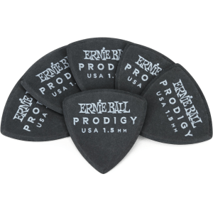 Ernie Ball Prodigy Guitar Picks 1.5 mm Black Large Shield (6-pack)