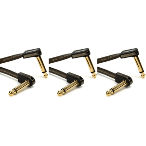 EBS HP-10 High Performance Flat Patch Cable - Right Angle to Right Angle - 3.94 inch (3-Pack)