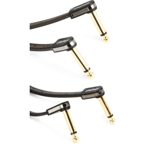 EBS HP-18 High Performance Flat Patch Cable - Right Angle to Right Angle - 7.09 inch (2-pack)