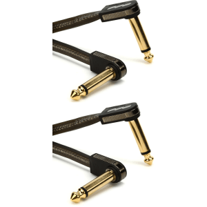 EBS HP-28 High Performance Flat Patch Cable - Right Angle to Right Angle - 11.02 inch (2-pack)