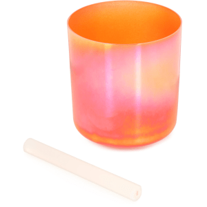 Meinl Sonic Energy Essence Crystal Singing Bowl for Root Chakra, C4 - Orange. 6.7 inch