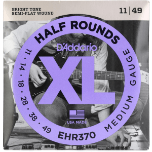 D'Addario EHR370 XL Half Rounds Electric Guitar Strings - .011-.049, Medium