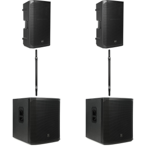 Electro-Voice ELX200-15P 15 inch Powered Speaker and ELX200-18SP 18 inch Powered Subwoofer PA Bundle