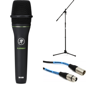 Mackie EM-89D Cardioid Dynamic Vocal Microphone with Stand and Cable