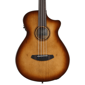Breedlove ECO Pursuit Exotic S Concerto CE Acoustic-electric Bass Guitar - Amber Myrtlewood