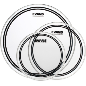 Evans EC2S Clear 3-piece Tom Pack - 10/12/16 inch