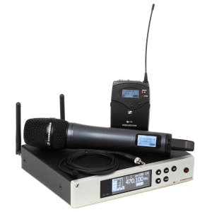 Sennheiser EW 100 G4-ME2/835-S Combo Wireless Handheld and Lavalier Microphone System - A1 Band