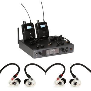 Sennheiser EW IEM G4-TWIN Wireless In-ear Monitoring System Bundle - G Band with IE 100 Headphones