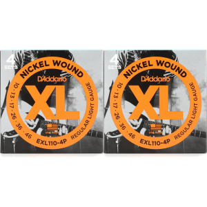 D'Addario EXL110 XL Nickel Wound Electric Guitar Strings - .010-.046 (Sweetwater Exclusive 8-pack)