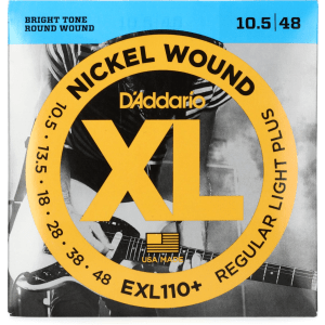 D'Addario EXL110+ XL Nickel Wound Electric Guitar Strings - .0105-.048 Regular Plus