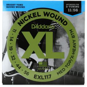 D'Addario EXL117 XL Nickel Wound Electric Guitar Strings - .011-.056 Medium Top/Extra Heavy Bottom