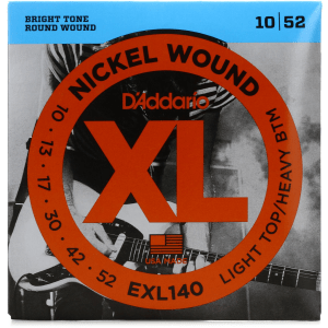 D'Addario EXL140 XL Nickel Wound Electric Guitar Strings - .010-.052 Light Top/Heavy Bottom