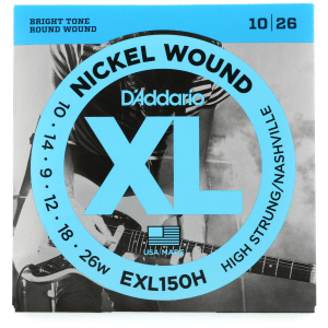 D'Addario EXL150H XL Nickel Wound Electric Guitar Strings - .010-.026 High-strung/Nashville Tuning