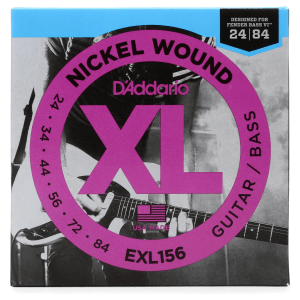 D'Addario EXL156 XL Nickel Wound Bass VI Guitar Strings - .024-.084