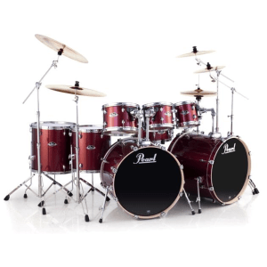 Pearl Export EXX728DB/C 8-piece Double Bass Drum Set with Snare Drum - Burgundy